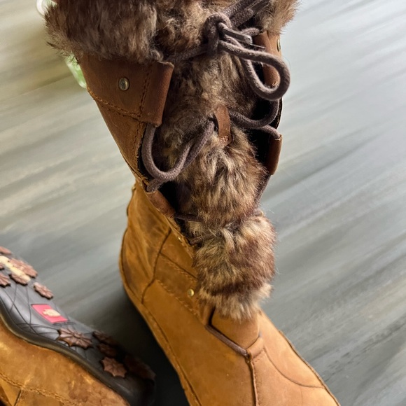 North face Prima Loft camel leather winter boots - Picture 4 of 5